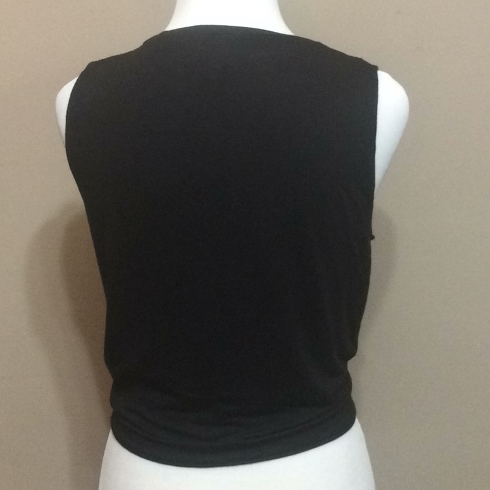 NWOT Dirtee Laundry Palm Tree Tie Waist Top - Picture 3 of 8
